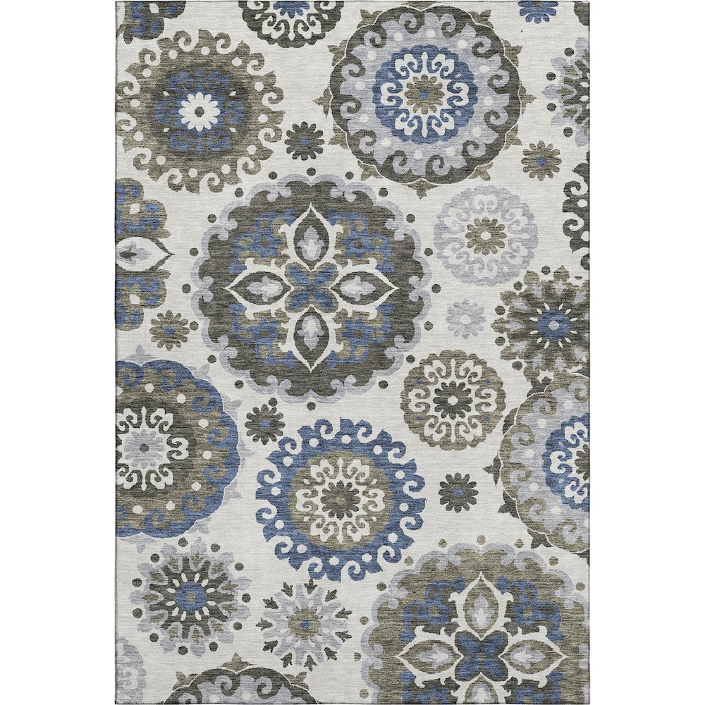 Premium Machine Washable Mayfield AMF763 Pewter 10' x 14' Rug. Picture 1