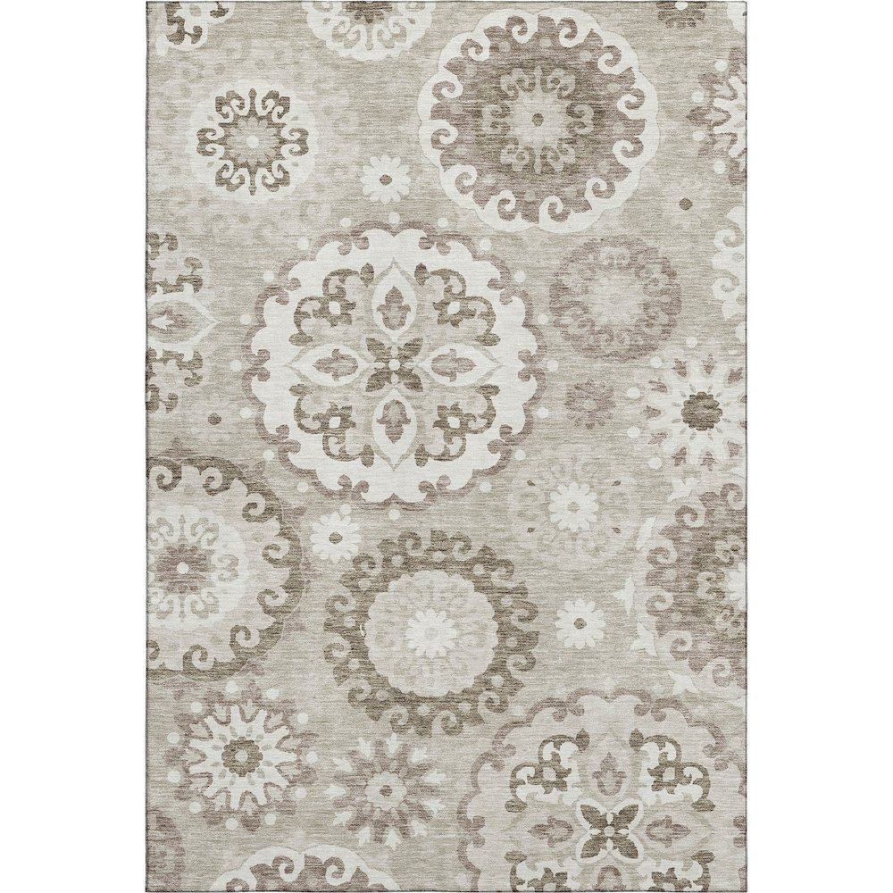 Premium Machine Washable Mayfield AMF763 Taupe 10' x 14' Rug. Picture 1