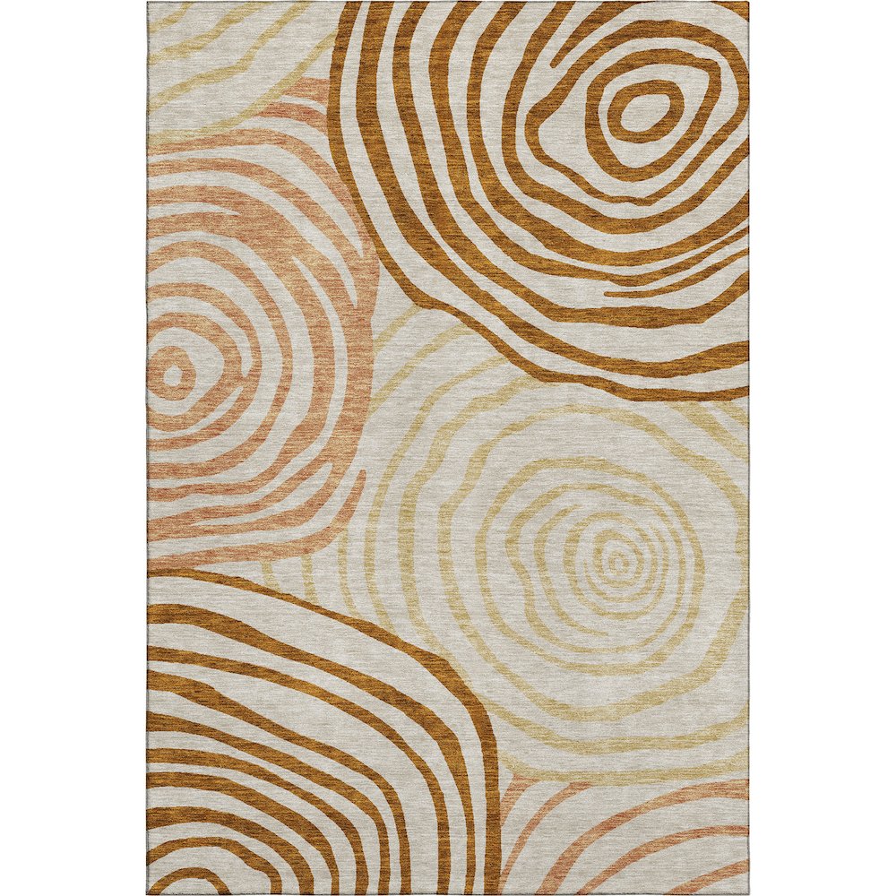 Premium Machine Washable Mayfield AMF765 Terracotta 10' x 14' Rug. Picture 1