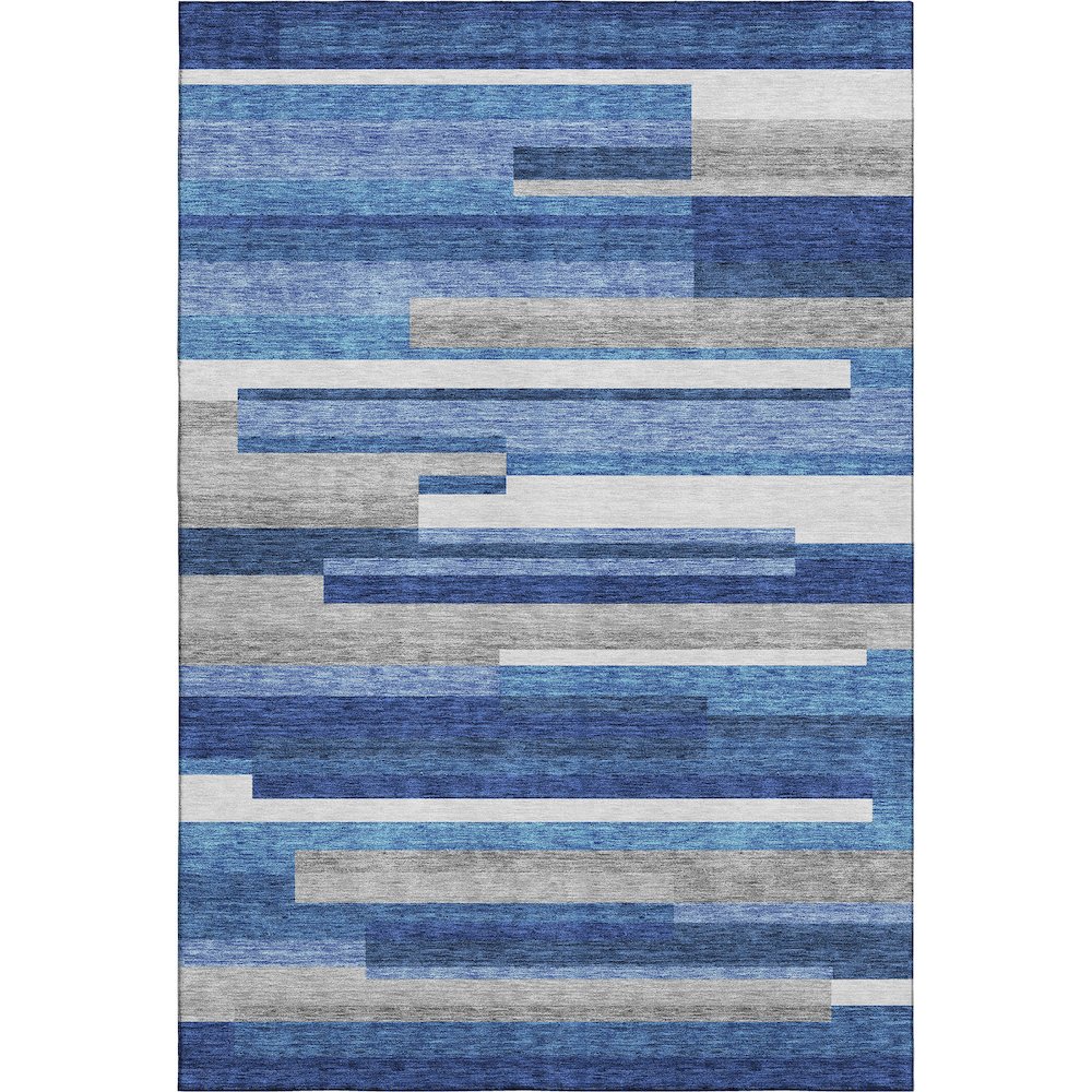 Premium Machine Washable Mayfield AMF766 Blue 10' x 14' Rug. Picture 1