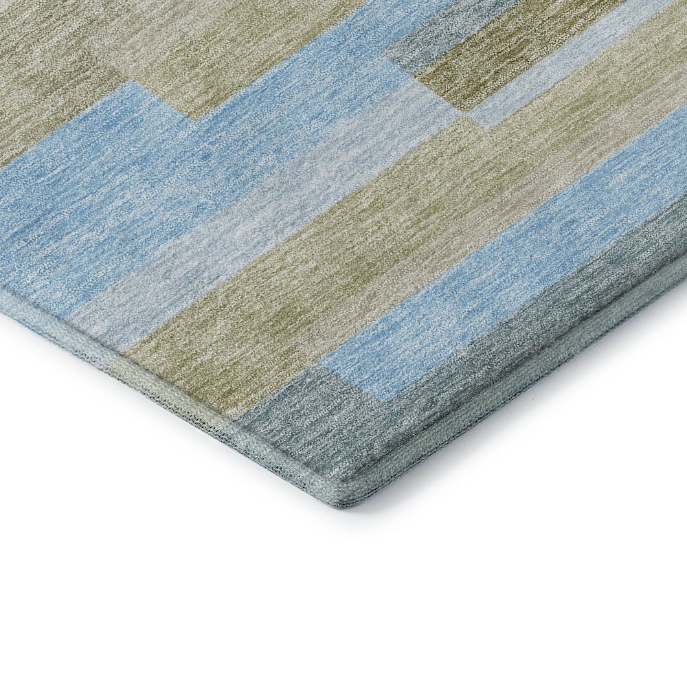 Premium Machine Washable Mayfield AMF766 Sky 8' x 8' Round Rug. Picture 3
