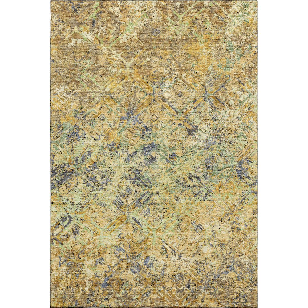 Premium Machine Washable Mayfield AMF768 Gold 10' x 14' Rug. Picture 1