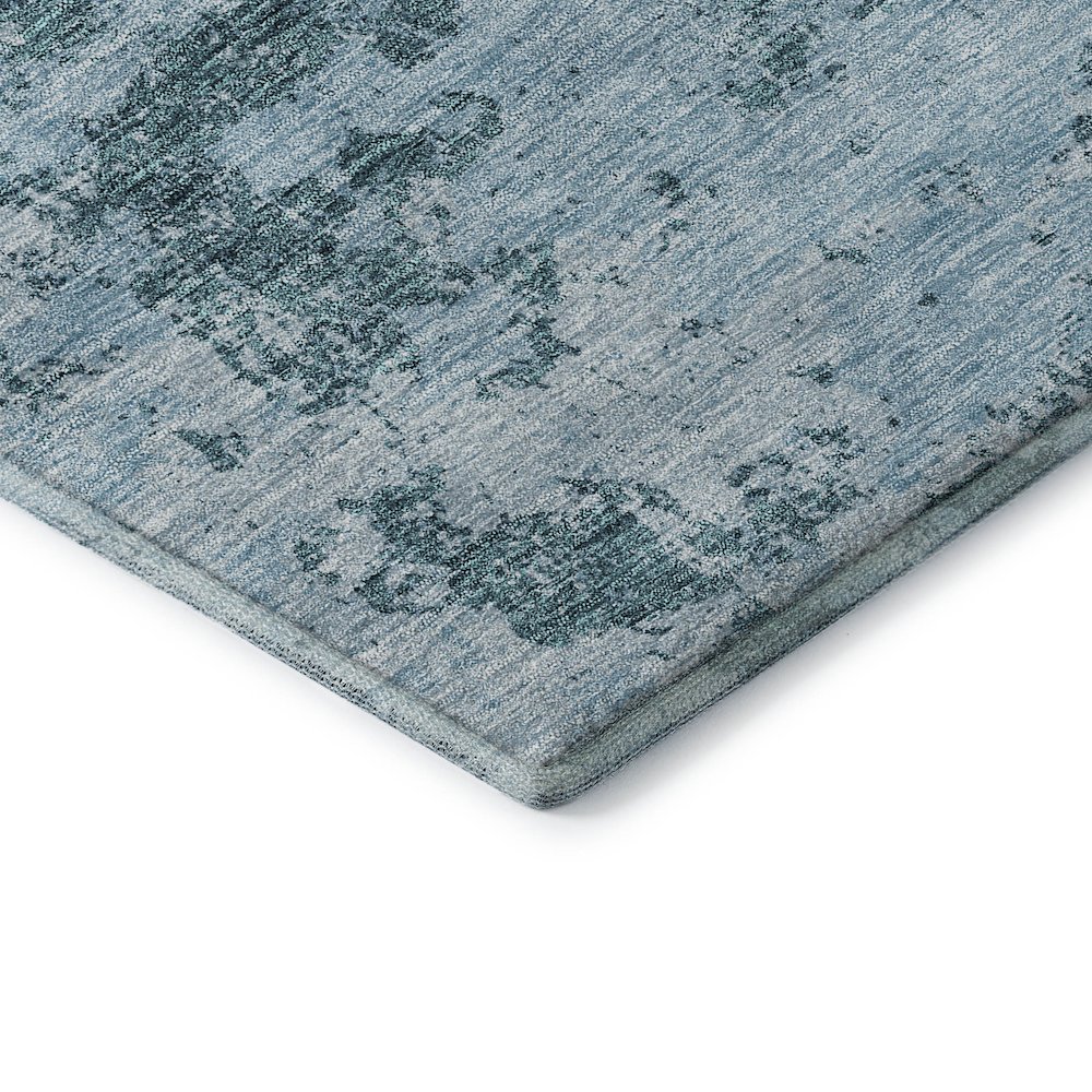 Premium Machine Washable Mayfield AMF769 Teal 8' x 8' Round Rug. Picture 3