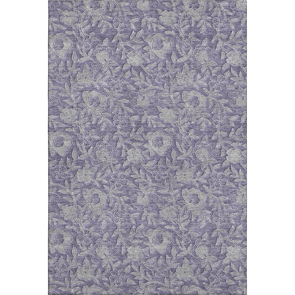 Premium Machine Washable Mayfield AMF771 Eggplant 10' x 14' Rug. Picture 1