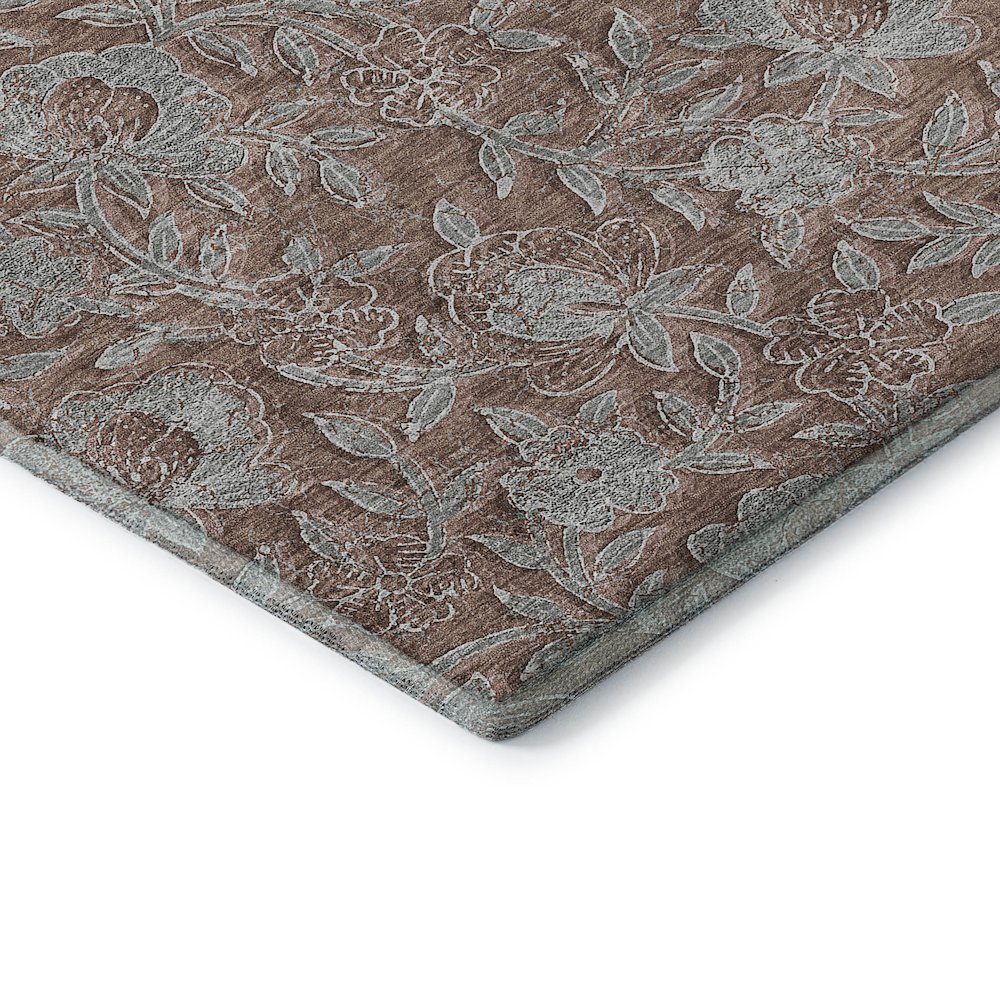 Premium Machine Washable Mayfield AMF771 Terracotta 8' x 8' Round Rug. Picture 3