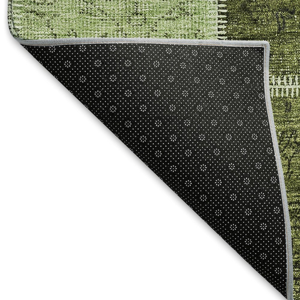 Premium Machine Washable Mayfield AMF772 Olive 8' x 8' Round Rug. Picture 2