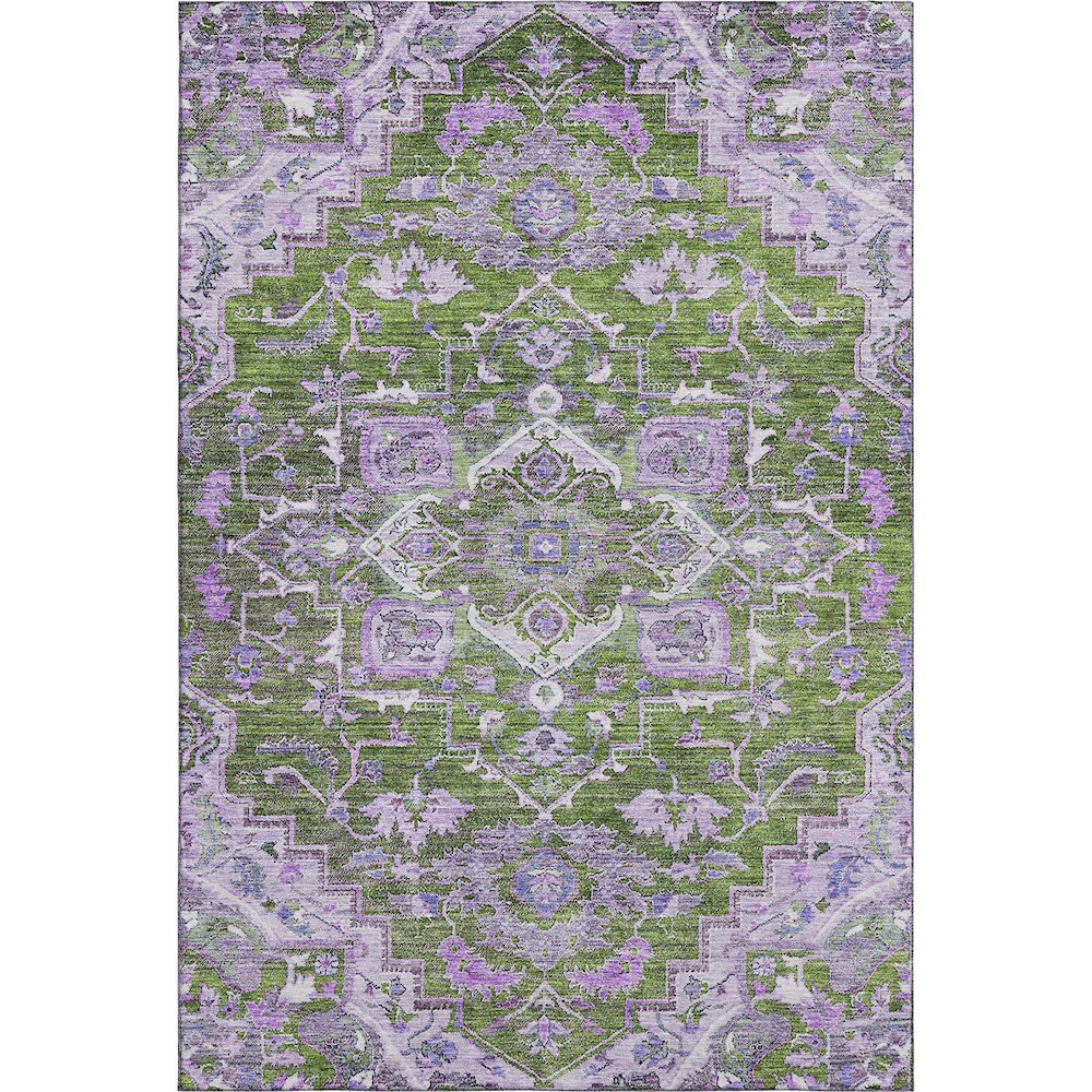 Premium Machine Washable Mayfield AMF774 Olive 10' x 14' Rug. Picture 1