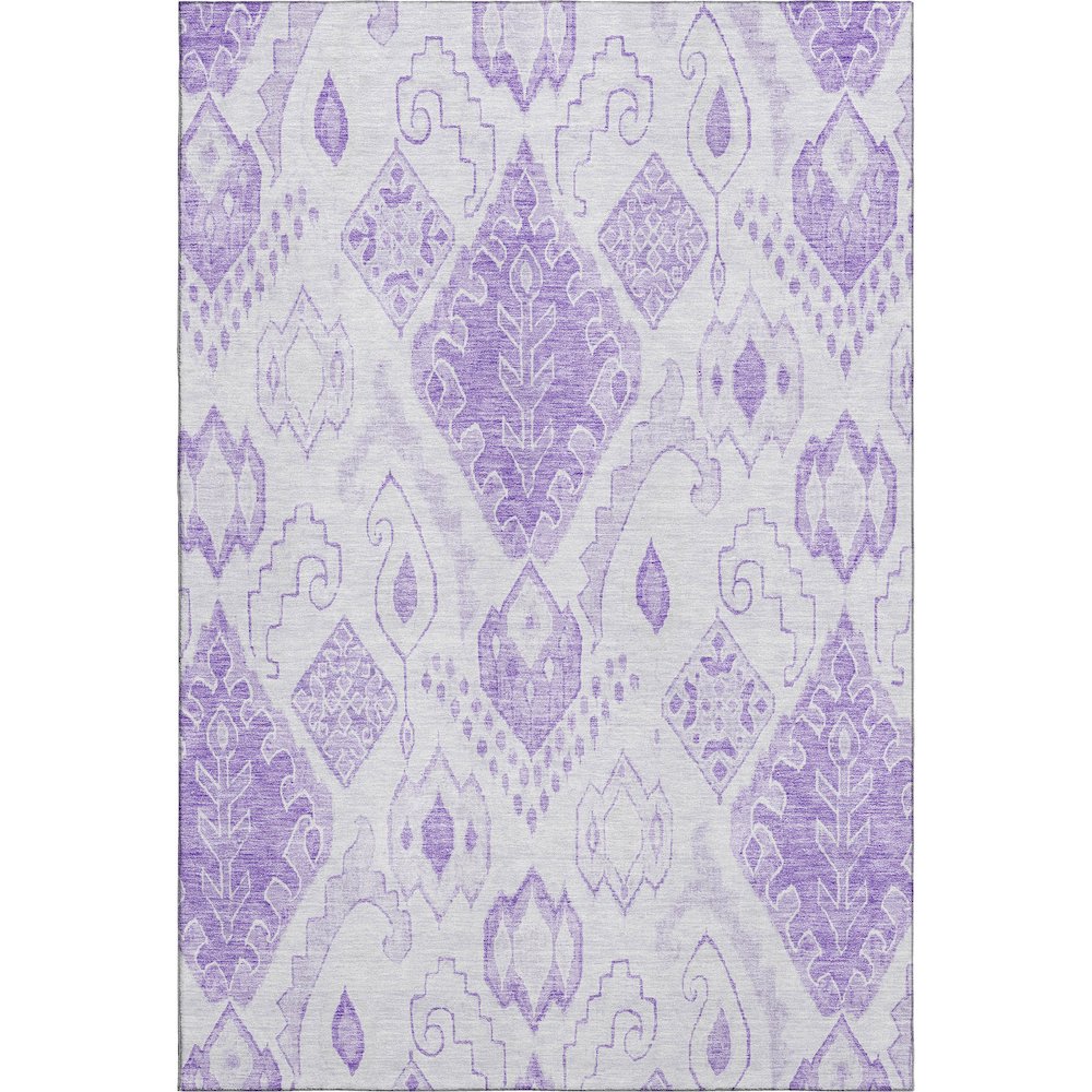 Premium Machine Washable Mayfield AMF776 Purple 10' x 14' Rug. Picture 1