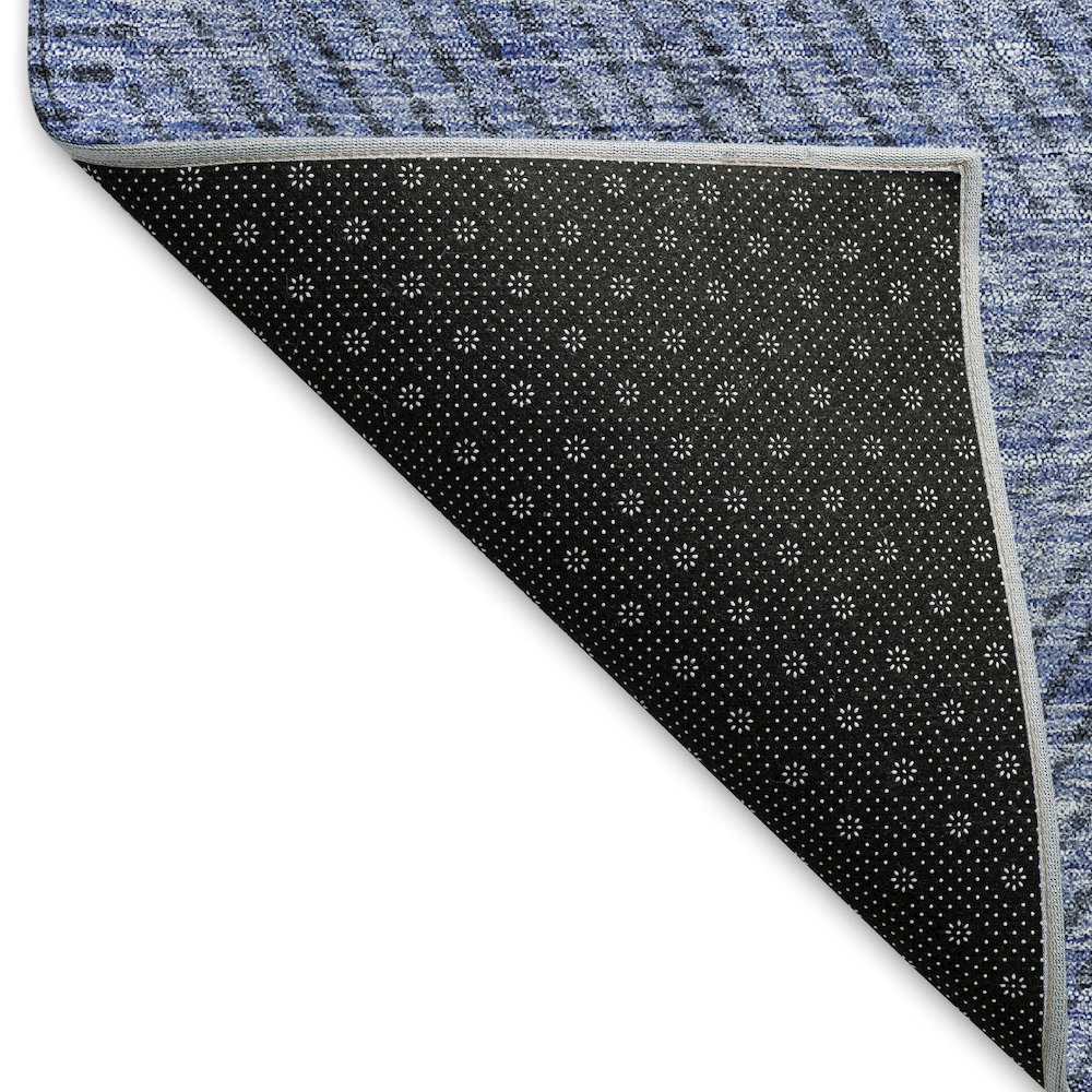 Premium Machine Washable Mayfield AMF777 Blue 8' x 8' Round Rug. Picture 2