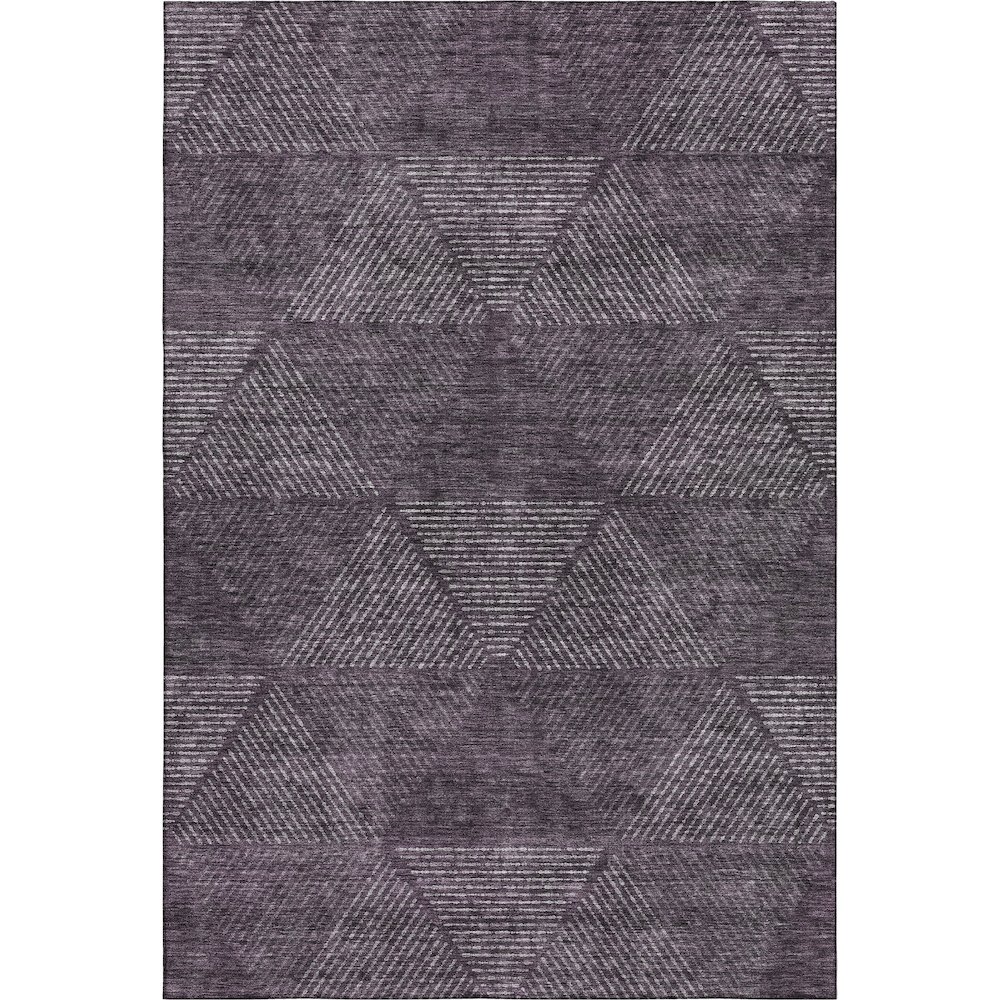 Premium Machine Washable Mayfield AMF777 Eggplant 10' x 14' Rug. Picture 1