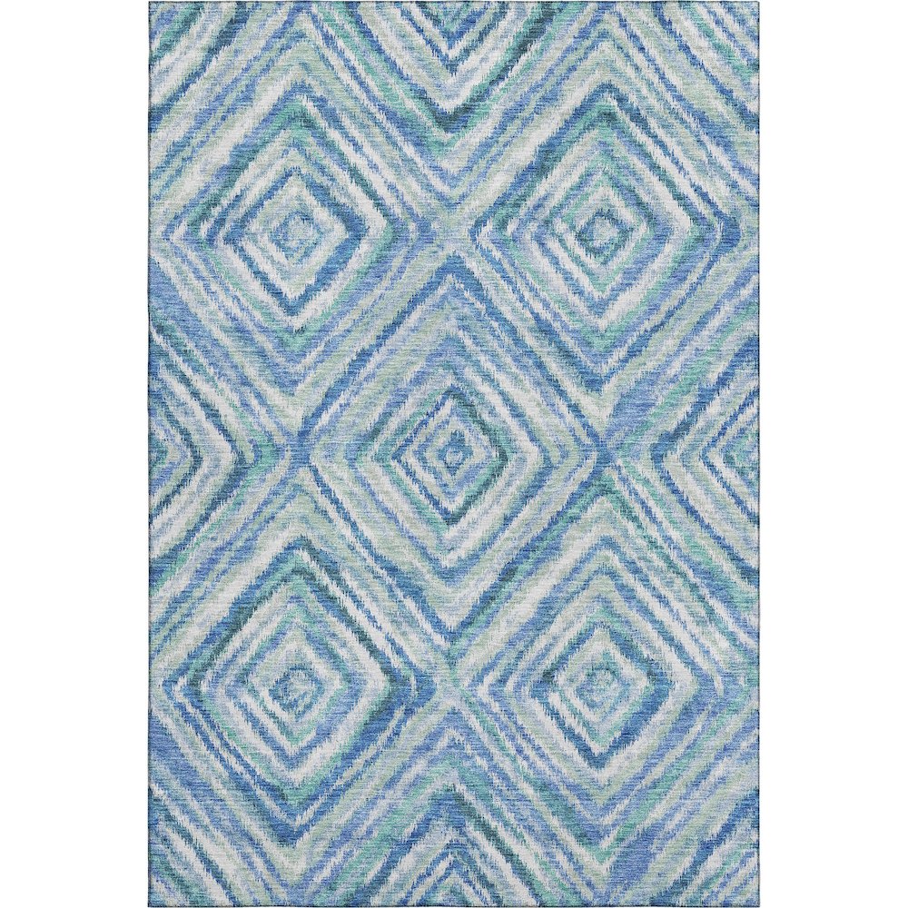 Premium Machine Washable Mayfield AMF780 Blue 10' x 14' Rug. Picture 1