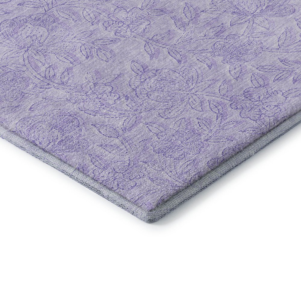 Premium Machine Washable Mayfield AMF782 Lilac 8' x 8' Round Rug. Picture 3