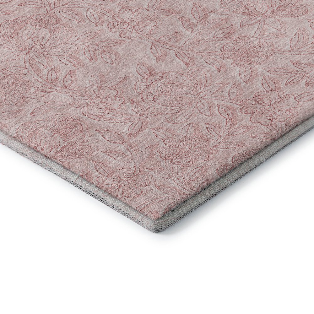 Premium Machine Washable Mayfield AMF782 Pink 8' x 8' Round Rug. Picture 3
