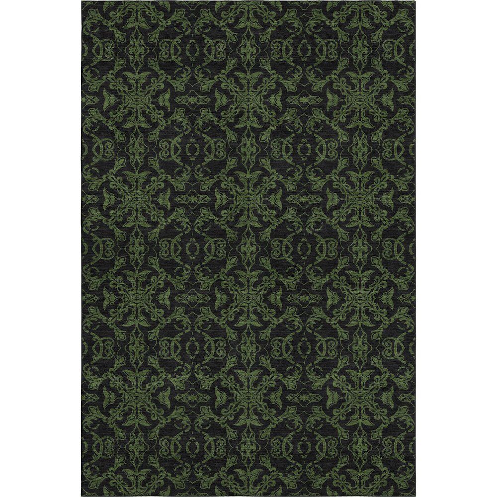 Premium Machine Washable Mayfield AMF785 Olive 10' x 14' Rug. Picture 1