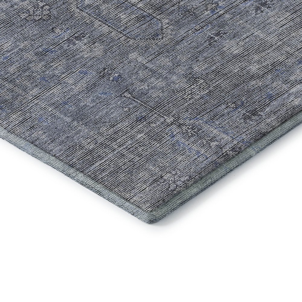 Premium Machine Washable Mayfield AMF790 Blue 8' x 8' Round Rug. Picture 3