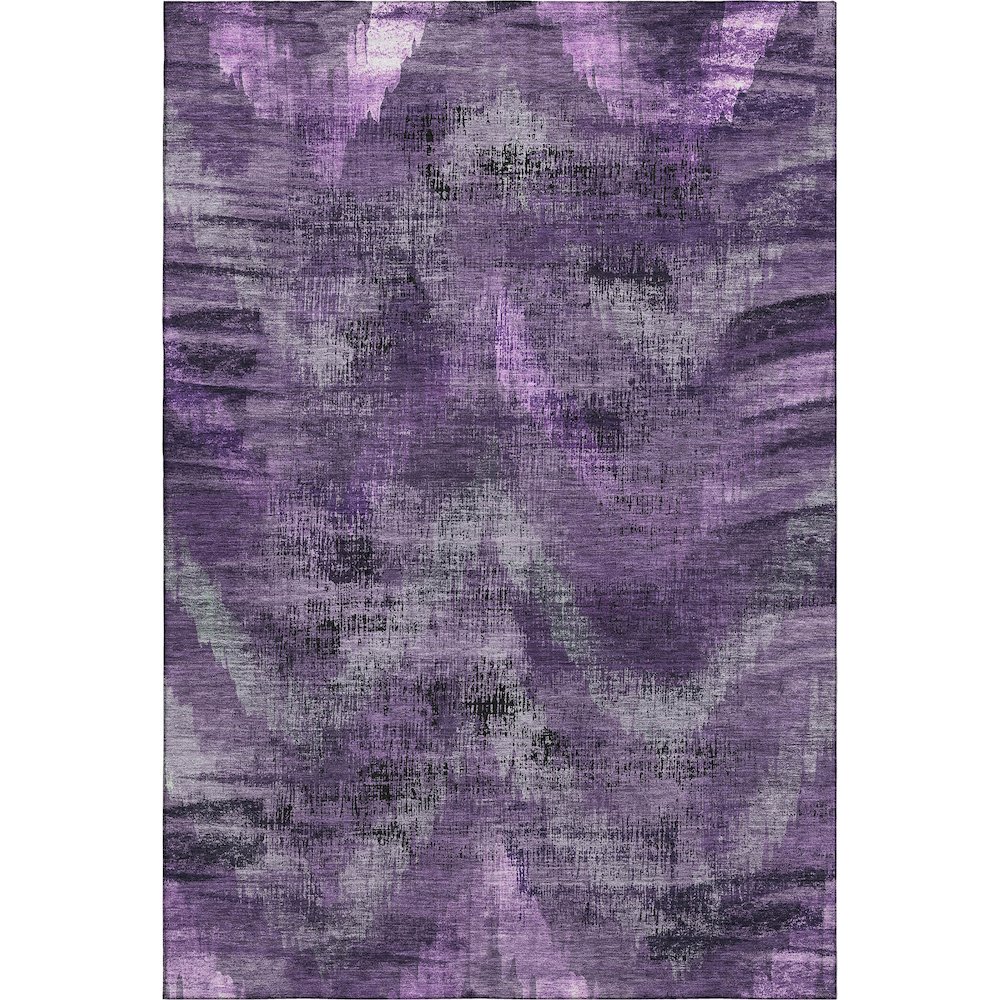 Premium Machine Washable Mayfield AMF792 Purple 10' x 14' Rug. Picture 1