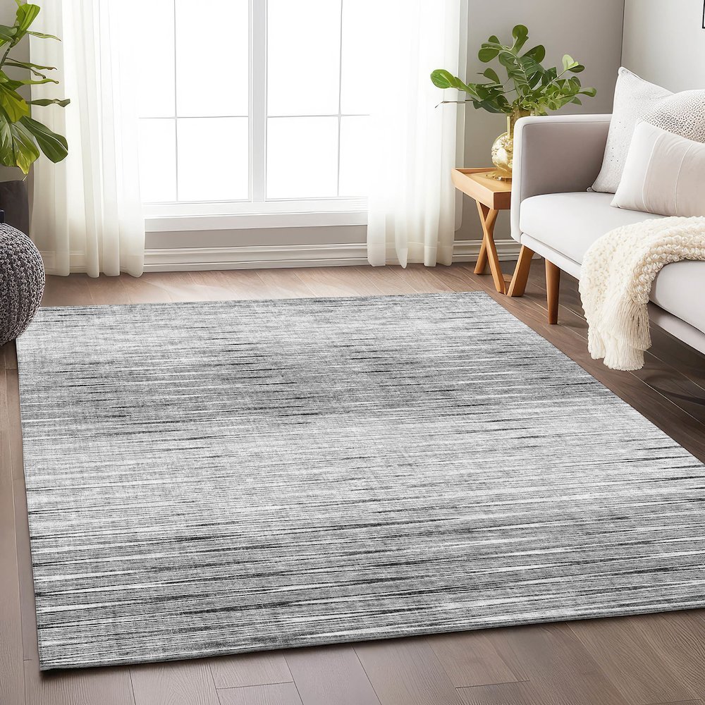 Premium Machine Washable Mayfield AMF800 Gray 10' x 14' Rug. Picture 6