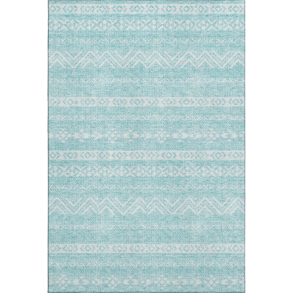 Premium Machine Washable Mayfield AMF803 Teal 10' x 14' Rug. Picture 1
