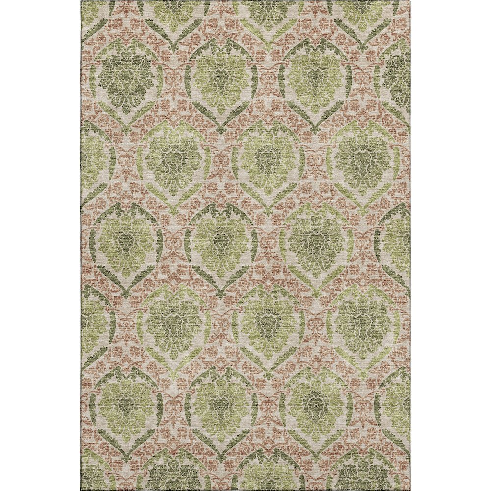 Premium Machine Washable Mayfield AMF811 Olive 10' x 14' Rug. Picture 1