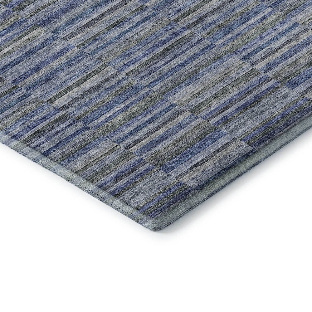 Premium Machine Washable Mayfield AMF816 Navy 8' x 8' Round Rug. Picture 3