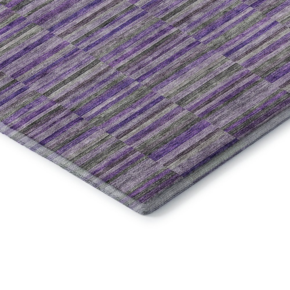 Premium Machine Washable Mayfield AMF816 Purple 8' x 8' Round Rug. Picture 3