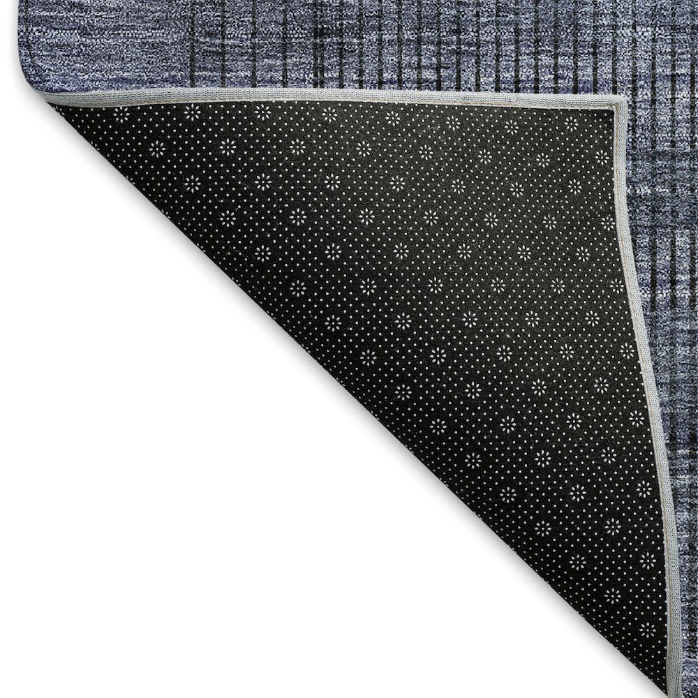 Premium Machine Washable Mayfield AMF820 Navy 8' x 8' Round Rug. Picture 2