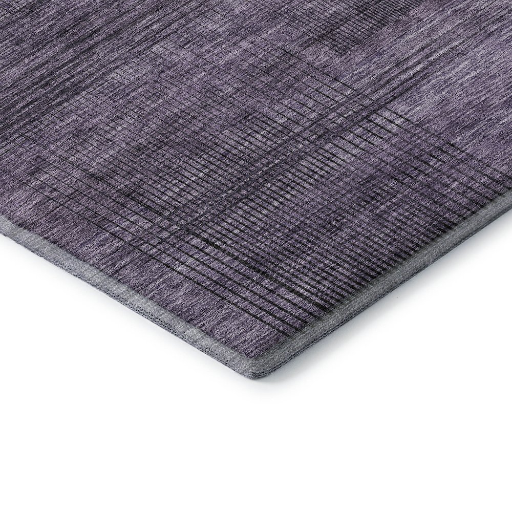 Premium Machine Washable Mayfield AMF820 Plum 8' x 8' Round Rug. Picture 3