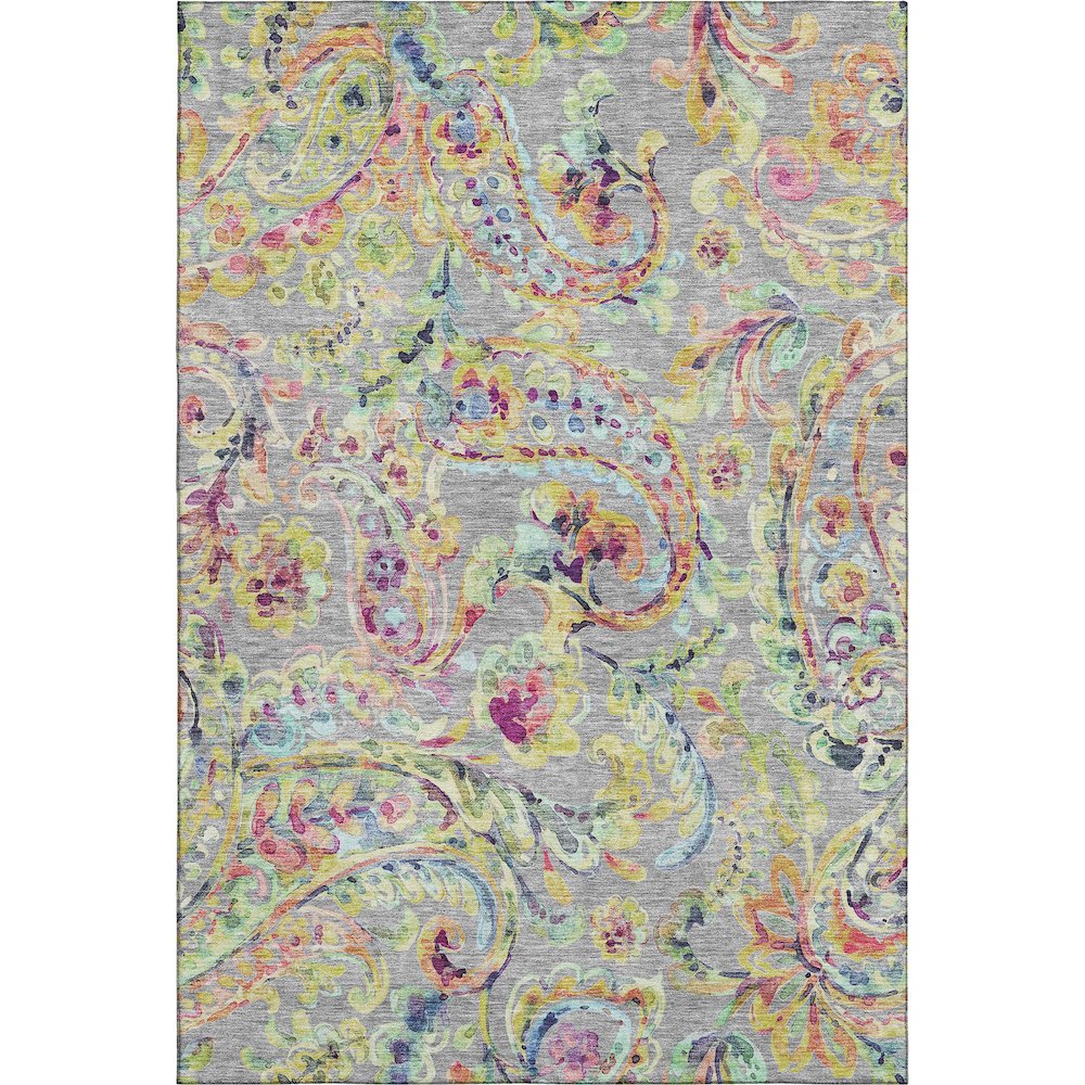 Premium Machine Washable Mayfield AMF834 Gray 10' x 14' Rug. Picture 1