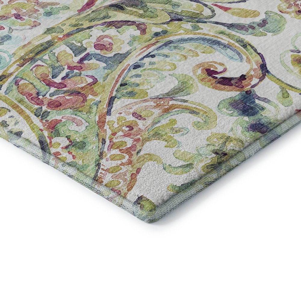 Premium Machine Washable Mayfield AMF834 Ivory 8' x 8' Round Rug. Picture 3