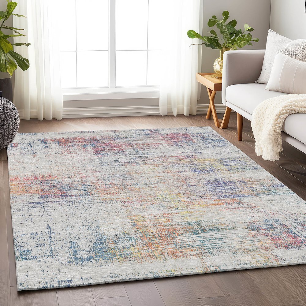 Premium Machine Washable Mayfield AMF838 Ivory 10' x 14' Rug. Picture 6