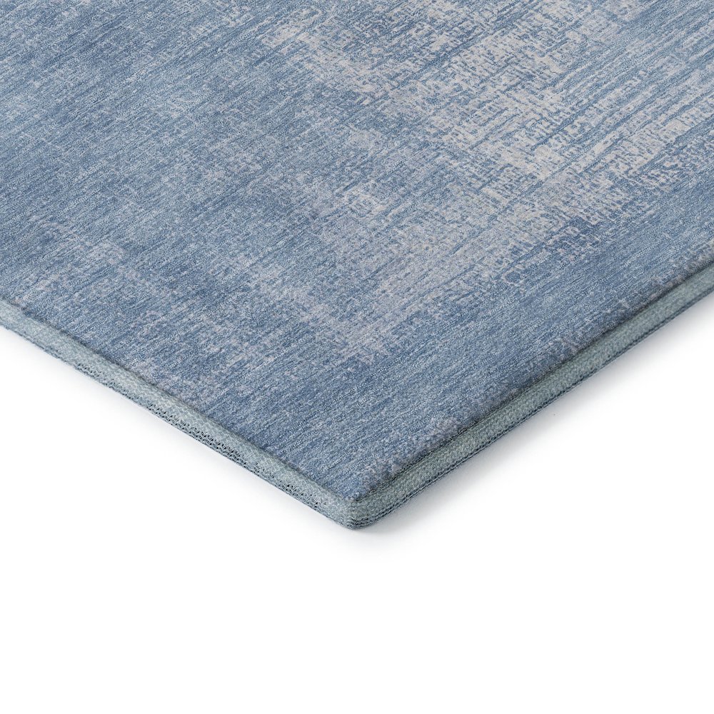 Premium Machine Washable Mayfield AMF839 Blue 8' x 8' Round Rug. Picture 3