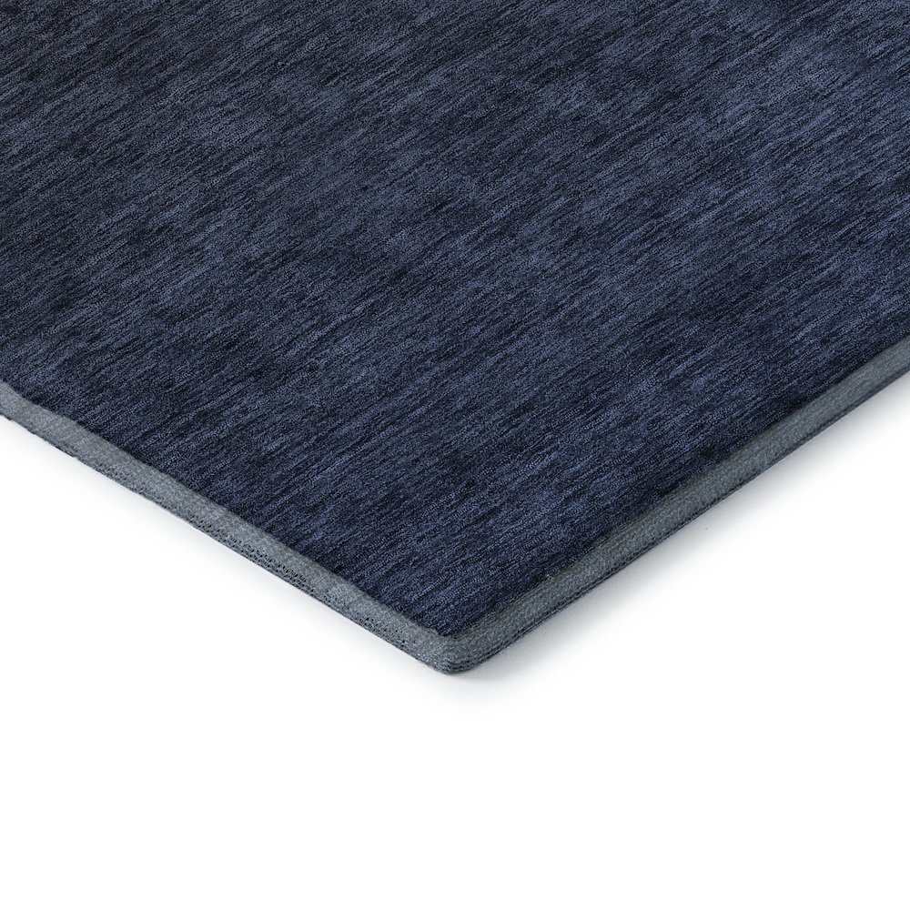 Premium Machine Washable Mayfield AMF844 Navy 8' x 8' Round Rug. Picture 3