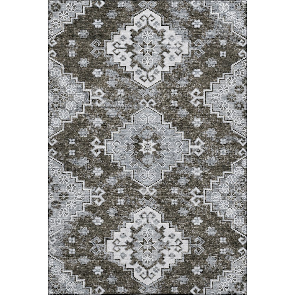 Premium Machine Washable Mayfield AMF846 Chocolate 10' x 14' Rug. Picture 1