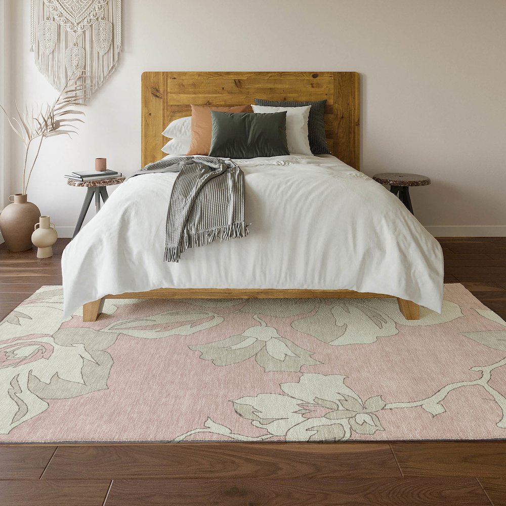 Premium Machine Washable Mayfield AMF857 Pink 10' x 14' Rug. Picture 6