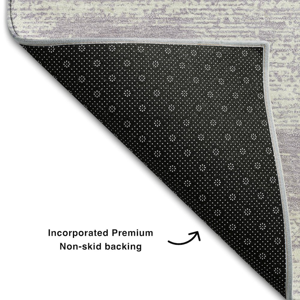 Premium Machine Washable Mayfield AMF859 Lavender 8' x 8' Round Rug. Picture 2