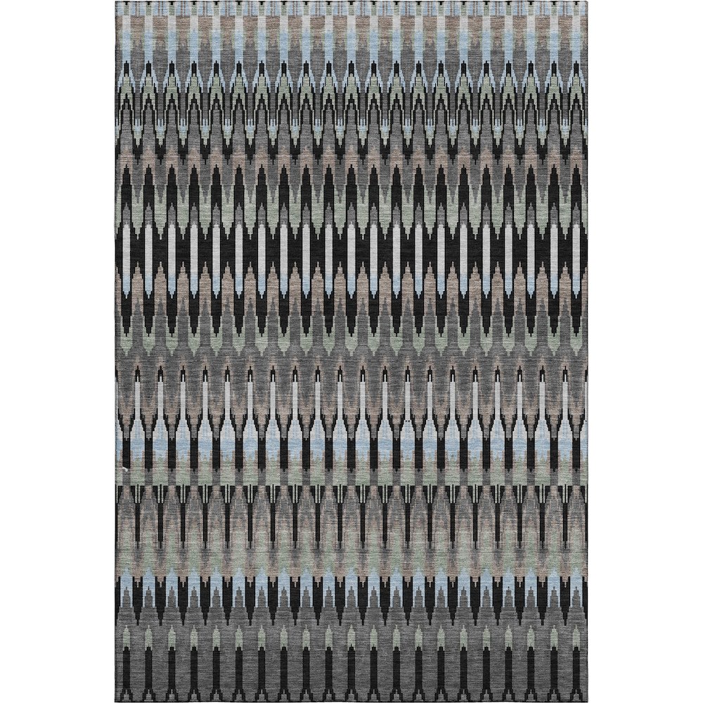 Premium Machine Washable Mayfield AMF860 Black 10' x 14' Rug. Picture 1