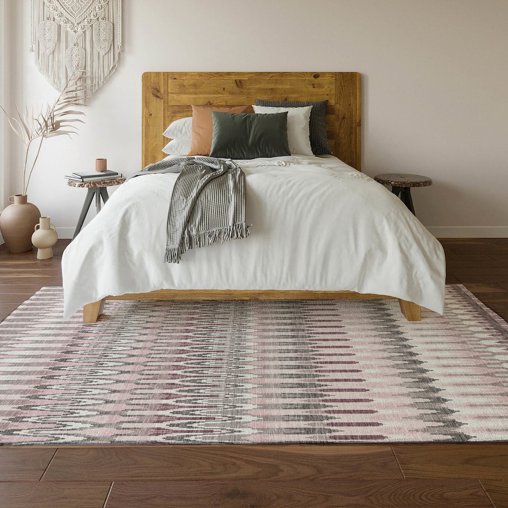 Premium Machine Washable Mayfield AMF860 Pink 10' x 14' Rug. Picture 6