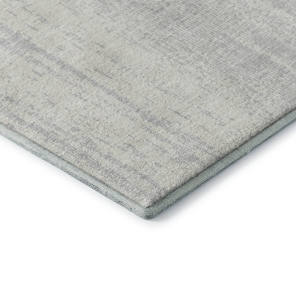 Premium Machine Washable Mayfield AMF861 Silver 8' x 8' Round Rug. Picture 3