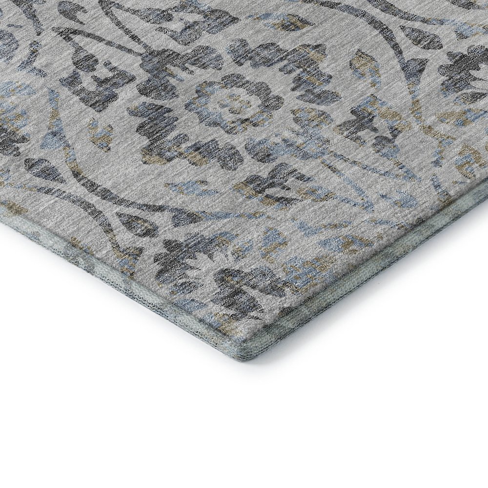 Premium Machine Washable Mayfield AMF868 Gray 8' x 8' Round Rug. Picture 3