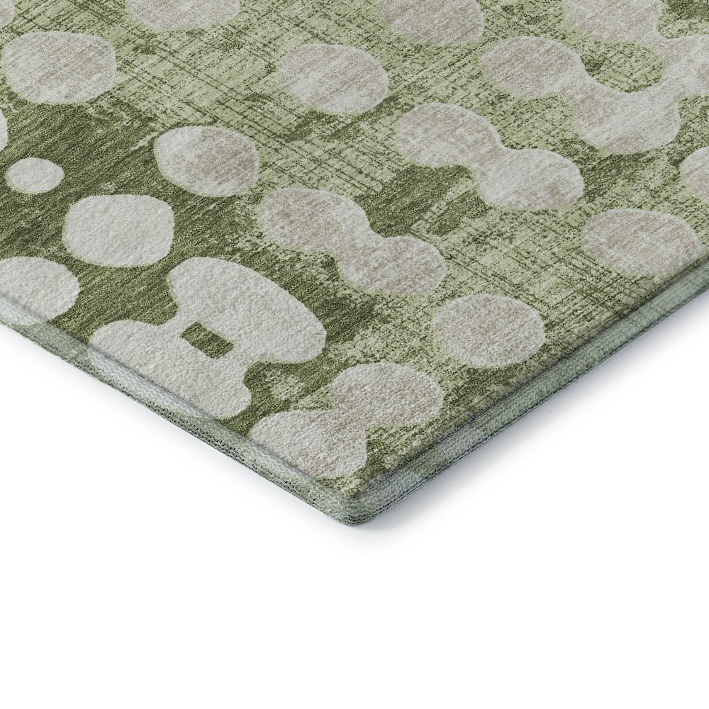 Premium Machine Washable Mayfield AMF869 Aloe 8' x 8' Round Rug. Picture 3