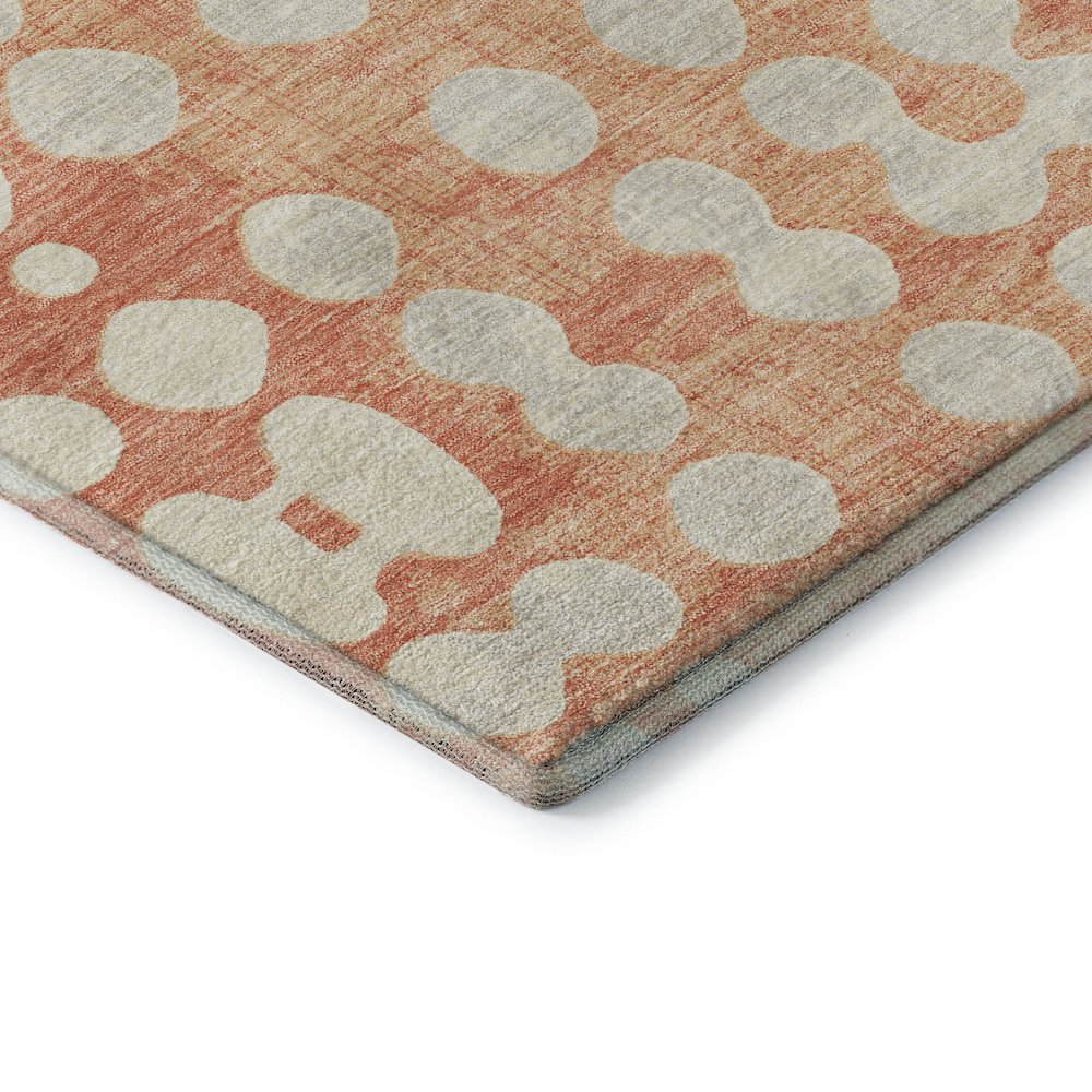 Premium Machine Washable Mayfield AMF869 Coral 8' x 8' Round Rug. Picture 3