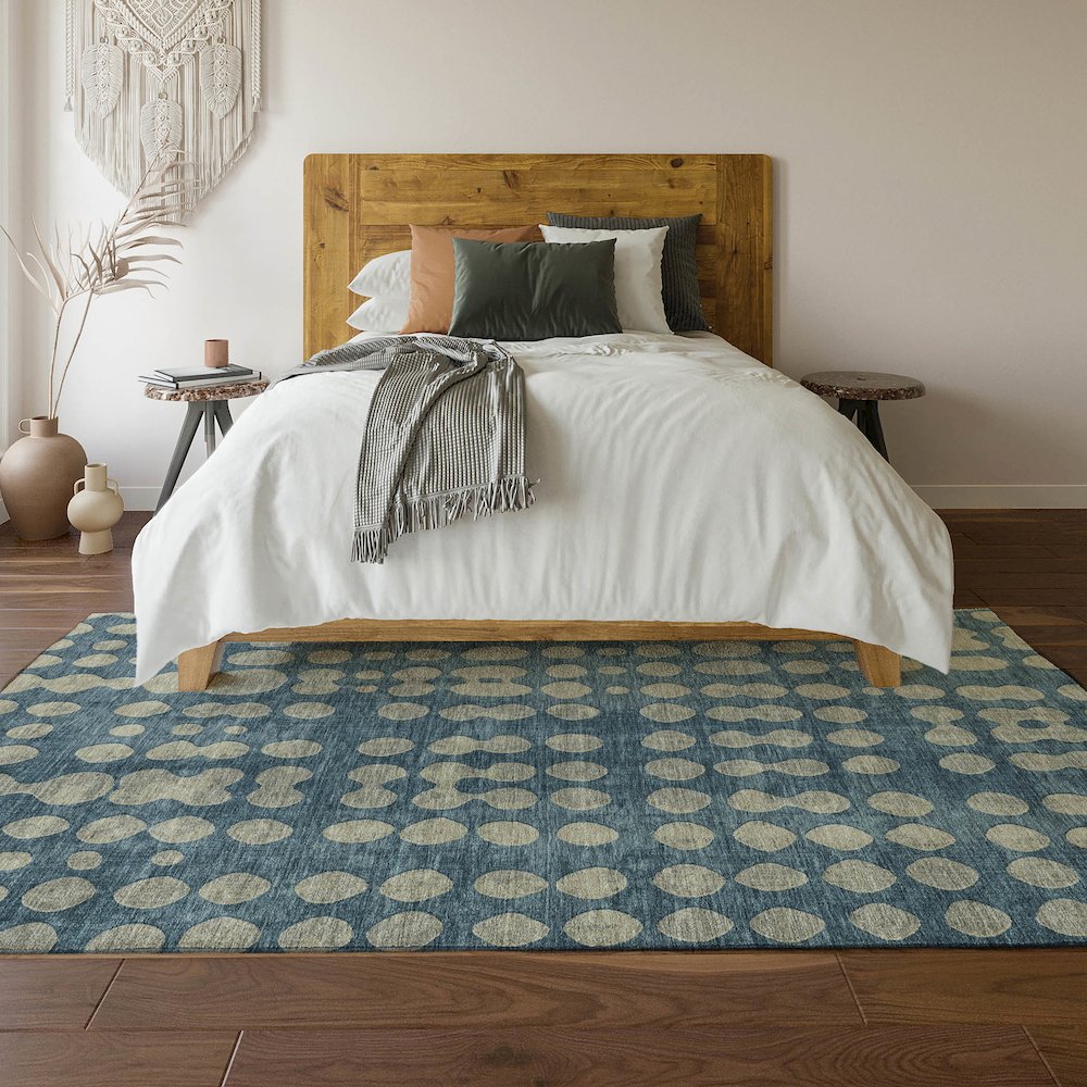 Premium Machine Washable Mayfield AMF869 Denim 10' x 14' Rug. Picture 6
