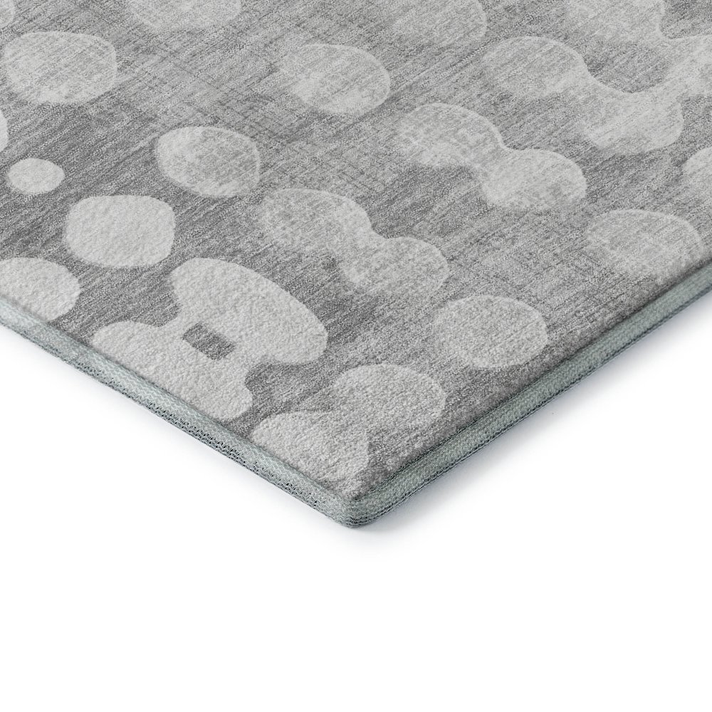 Premium Machine Washable Mayfield AMF869 Gray 8' x 8' Round Rug. Picture 3