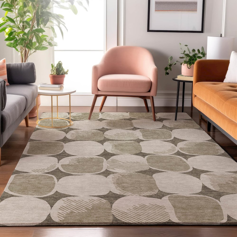 Premium Machine Washable Mayfield AMF870 Taupe 10' x 14' Rug. Picture 5