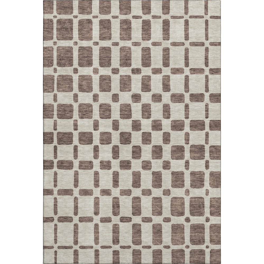 Premium Machine Washable Mayfield AMF871 Brown 10' x 14' Rug. Picture 1