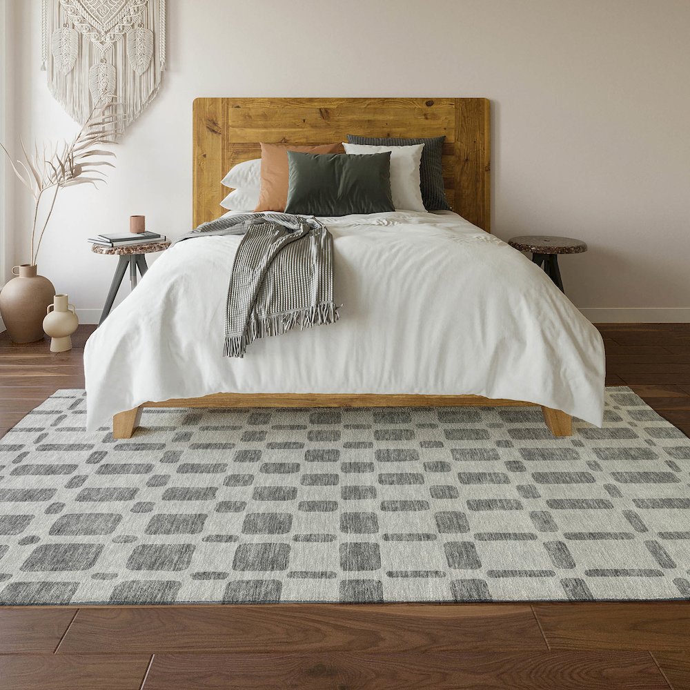 Premium Machine Washable Mayfield AMF871 Gray 10' x 14' Rug. Picture 6