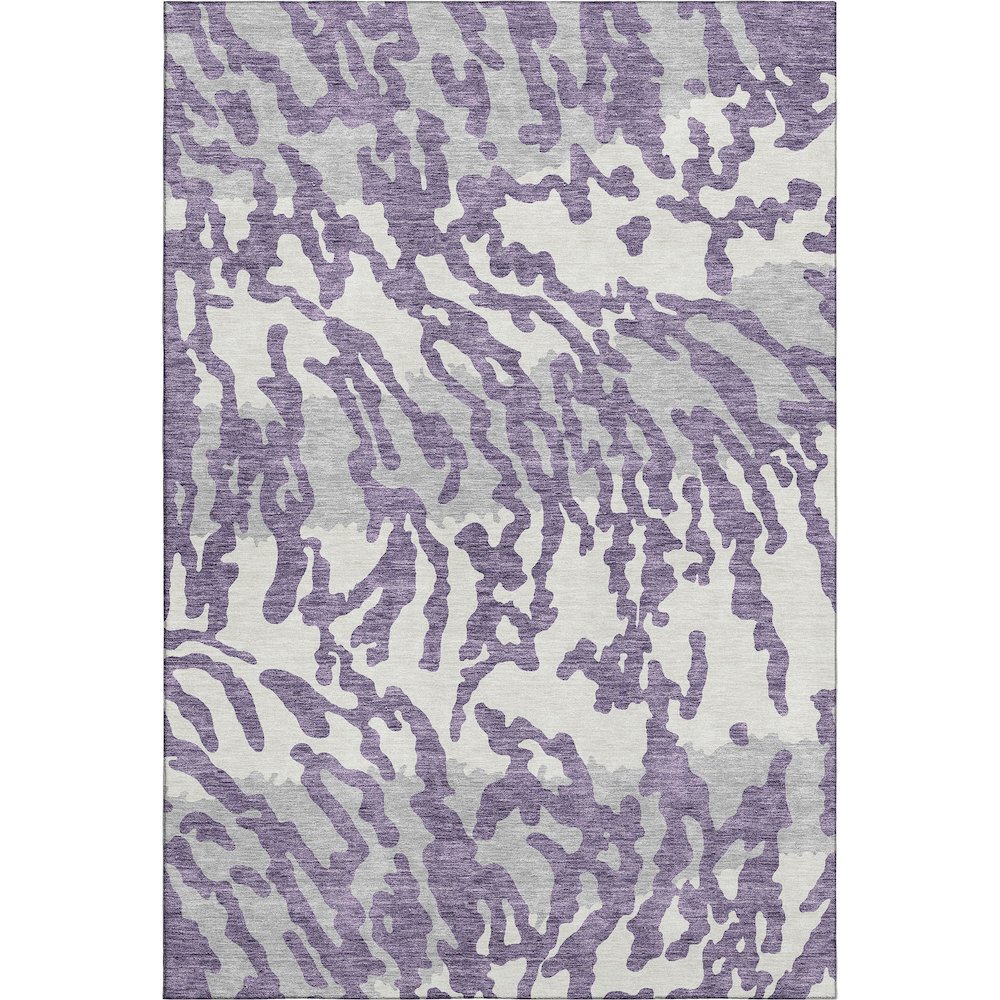 Premium Machine Washable Mayfield AMF873 Purple 10' x 14' Rug. Picture 1