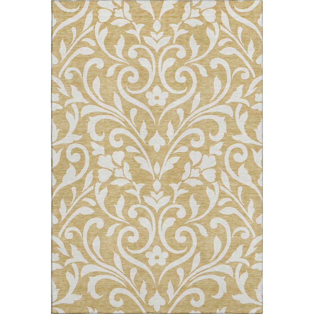 Premium Machine Washable Mayfield AMF875 Gold 10' x 14' Rug. Picture 1