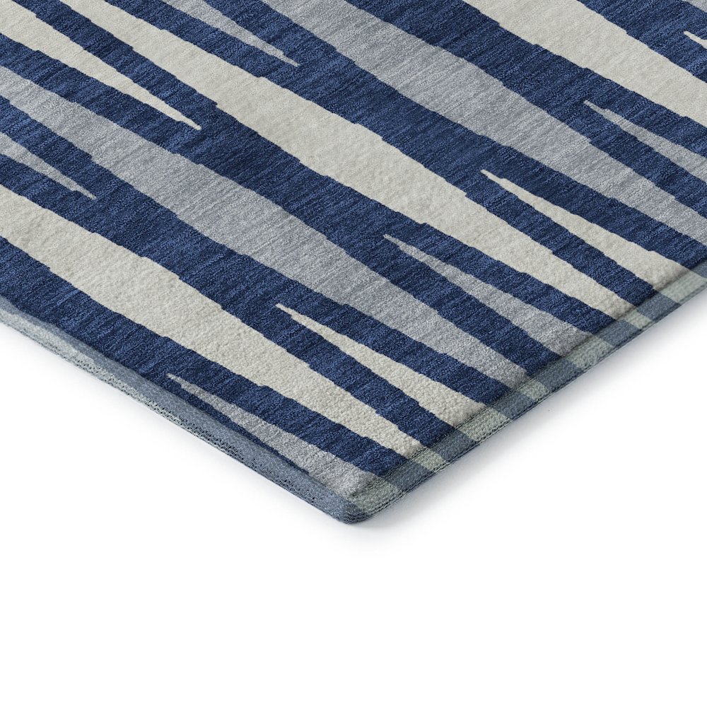 Premium Machine Washable Mayfield AMF881 Navy 8' x 8' Round Rug. Picture 3