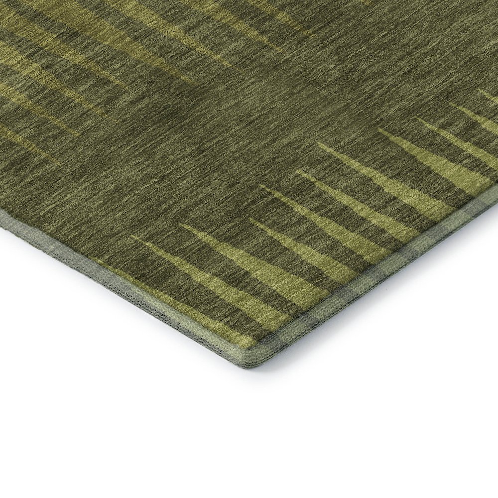 Premium Machine Washable Mayfield AMF886 Olive 8' x 8' Round Rug. Picture 3